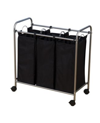 Household Essentials - Rolling Triple Laundry Sorter