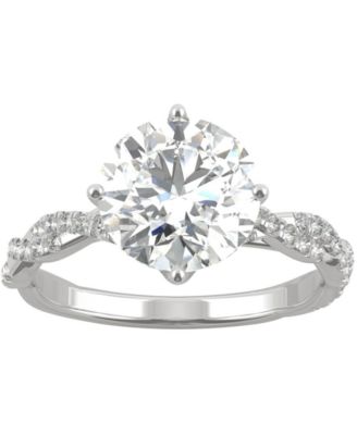 Charles & Colvard - Moissanite Twist Engagement Ring (2-1/3 ct. t.w. DEW) in 14k White Gold