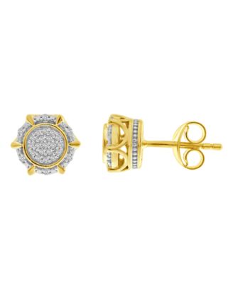 Macy's Brand - Men's Diamond (1/6 ct.t.w.) Earring Set in 10K Yellow Gold