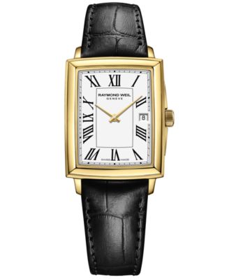 Raymond Weil - Women's Swiss Toccata Black Calf Leather Strap Watch 25x35mm