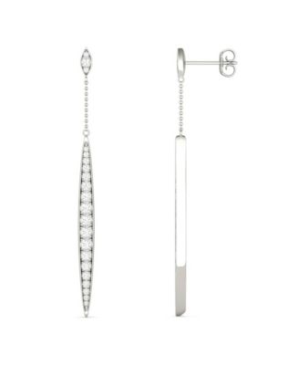Charles & Colvard - Moissanite Drop Earrings 1 ct. t.w. Diamond Equivalent in 14k White Gold