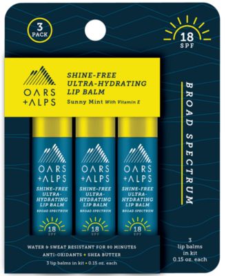 Oars + Alps - Oars + Alps Shine-Free Ultra-Hydrating Lip Balm SPF 18, 3-Pk.