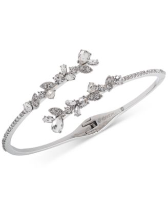 Givenchy - Crystal Floral Bypass Cuff Bracelet