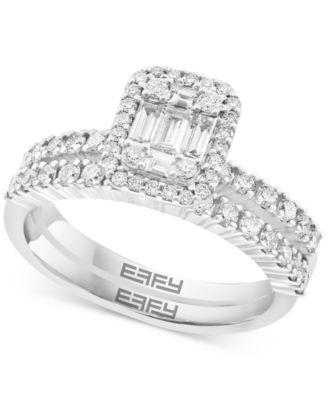 EFFY Collection - Diamond Cluster Bridal Set (1 ct. t.w.) in 14k White Gold
