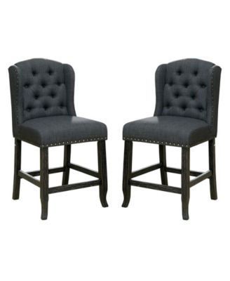 Furniture of America - Langly Pub Chair (Set Of 2), Quick Ship