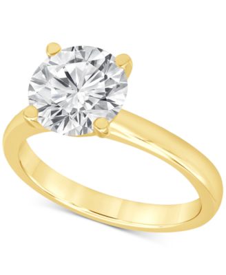 Badgley Mischka - Certified Lab Grown Diamond Solitaire Engagement Ring (3 ct. t.w.) in 14k Gold