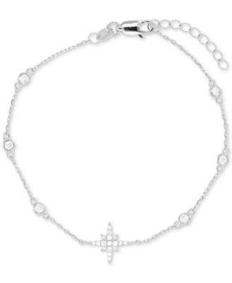 Macy's Brand - Cubic Zirconia Starburst Chain Bracelet in Sterling Silver