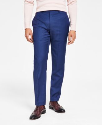 Calvin Klein - Men's Blue Solid Slim Fit Pants