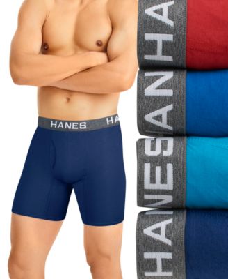 Hanes - Men's Ultimate&reg; ComfortFlex Fit&reg; 4-Pk. Moisture-Wicking Stretch Boxer Briefs