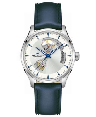 Hamilton - Men's Automatic Jazzmaster Open Heart Silver-Tone Stainless Steel Strap Watch 40mm