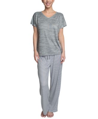 Hanes - Women's Relaxed Butter-Knit Short Sleeve Pajama Set