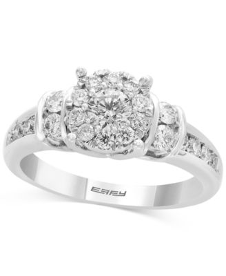 EFFY Collection - Diamond Halo Engagement Ring (1 ct. t.w.) in 14k White Gold