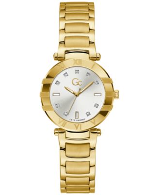 GUESS - Women's Swiss Gold-Tone Stainless Steel Bracelet Watch 32mm