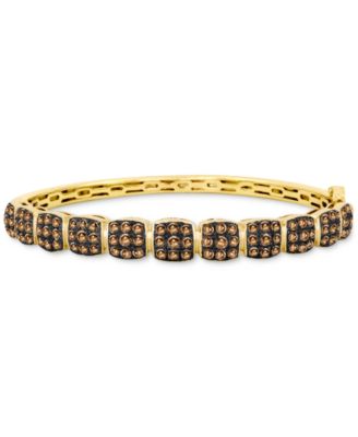 Le Vian - Chocolate Diamond Square Cluster Bangle Bracelet (3-1/2 ct. t.w.) in 14k Gold