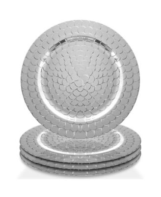American Atelier - SNAKE GOLD S/4 CHARGER PLATES       13"D ROUND
