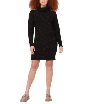 Black Tape - Women's Turtleneck Back-Cutout Sweater Dress