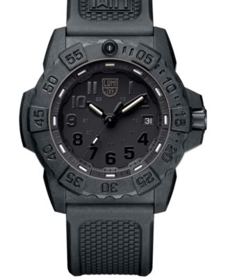 Luminox - Men's Swiss Navy Seal Military Dive Black Rubber Strap Watch 45mm