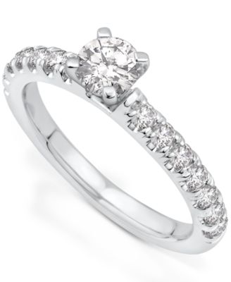 GIA Certified Diamonds - GIA Certified Diamond Engagement Ring (1 ct. t.w.) in 14k White Gold