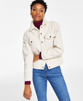 Levi's - Women's Ex-Boyfriend Cotton Faux-Sherpa-Lined Trucker Jacket