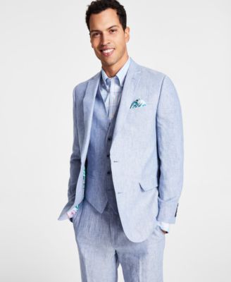 Bar III - Men's Slim-Fit Blue Chambray Suit Jacket