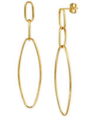 Macy's Brand - Open Link Long Dangle Drop Earrings in 14k Gold