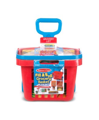 Melissa and Doug - Fill & Roll Grocery Basket Play Set