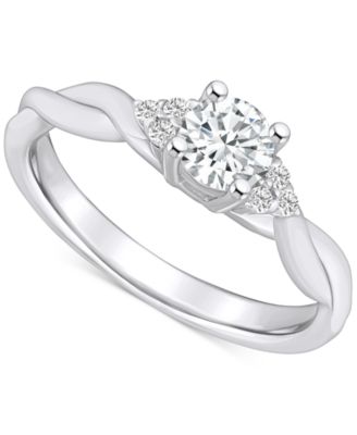 Macy's Brand - Diamond Twist Engagement Ring (1/2 ct. t.w.) in 14k Gold