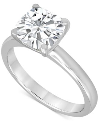 Badgley Mischka - Certified Lab Grown Diamond Cushion-Cut Solitaire Engagement Ring in 14k Gold