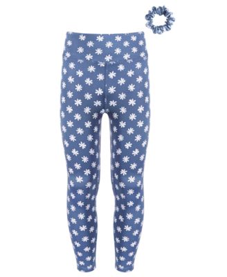 ID Ideology - Big Girls 2-Pc. Ditsy Daisy 7/8 Length Leggings & Scrunchy Set