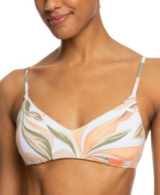 Roxy - Juniors' Pt Beach Classics Floral-Print Strappy Bikini Top
