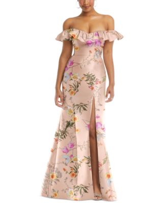 Alfred Sung - Women's Off-The-Shoulder Ruffled Gown