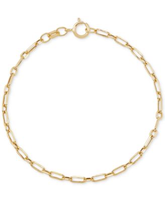 Macy's Brand - Children's Paperclip Link Chain Bracelet in 14k Gold