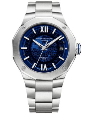 Baume & Mercier - Men's Swiss Automatic Riviera Stainless Steel Bracelet Watch 42mm