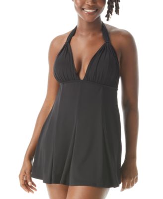 Coco Reef - Women's Contours Phase Draped One-Piece Halter Swim Dress