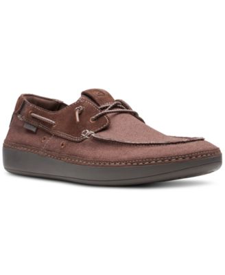 Clarks - Men's Higley Tie Slip-On Canvas Boat Shoes