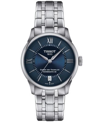 Tissot - Women's Swiss Automatic Chemin des Tourelles Powermatic 80 Stainless Steel Bracelet Watch 34mm
