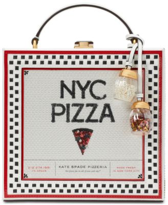 kate spade new york - Slice Printed Spazzolato Leather Mini Pizza Box Bag