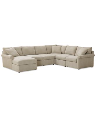 Furniture - 6-Pc. Fabric Modular Sectional Chaise Sofa