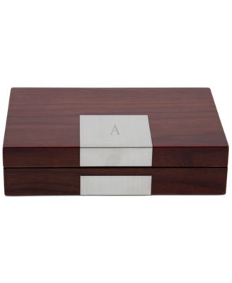 Bey-Berk - High Lacquered Walnut Wood Valet Box
