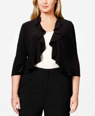 R & M Richards - Plus Size Ruffled Bolero