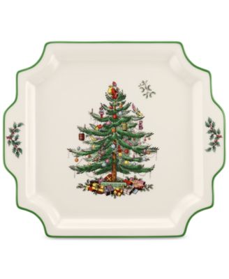 Spode - Christmas Tree Square Handled Platter