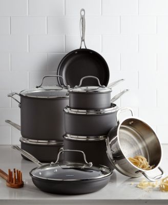 Cuisinart - Chef's Hard-Anodized 14-Pc. Cookware Set