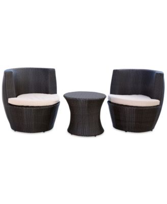Abbyson Living - Isabelle Outdoor Wicker 3-Pc. Bistro Chair Set