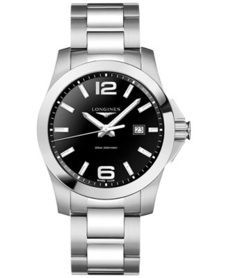 Longines - Men's Conquest Stainless Steel Bracelet Watch 43mm L37604566