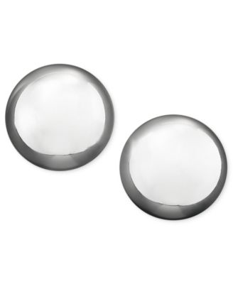 Lauren Ralph Lauren - Silver-Tone Metal Bead Stud (10 mm) Earrings
