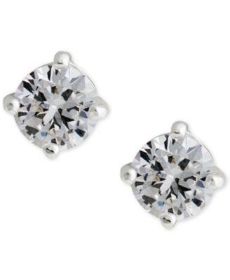 Lauren Ralph Lauren - Silver-Tone Cubic Zirconia Stud Earrings