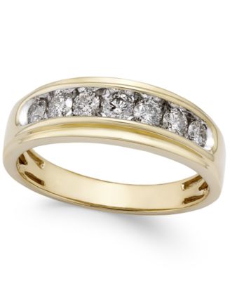 Macy's Brand - Men's Diamond Band (3/4 ct. t.w.) in 10k Gold