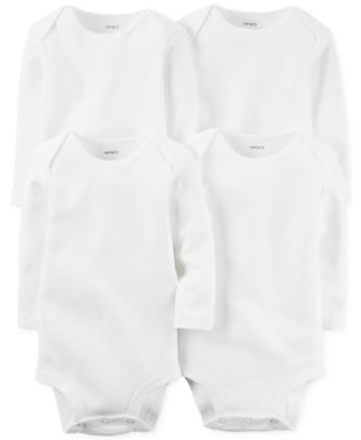 Carter's - Baby 4-Pack Long-Sleeve Solid Bodysuits