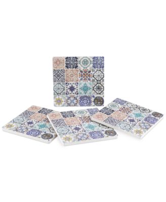 Thirstystone - Lisbon Tiles 4-Pc. Coaster Set
