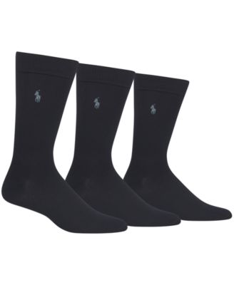 Polo Ralph Lauren - 3 Pack Supersoft Extended Size Dress Socks